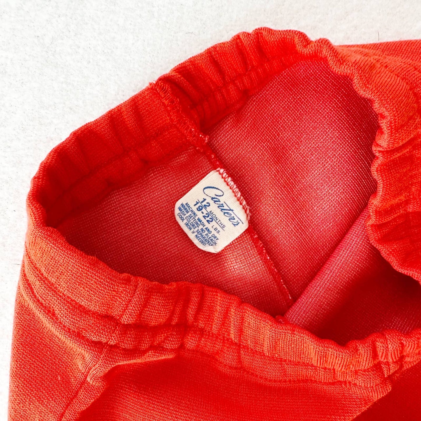 Vintage Carter’s Apple Knee Pull On Pants: 12m - Yellow Clover Vintage Kids Clothes