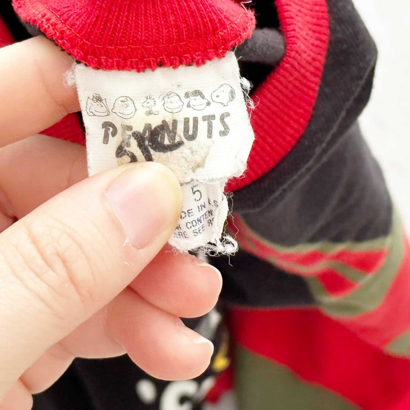 Vintage Peanuts Characters Sport Striped Tee: 4/5T - Yellow Clover Vintage Kids Clothes