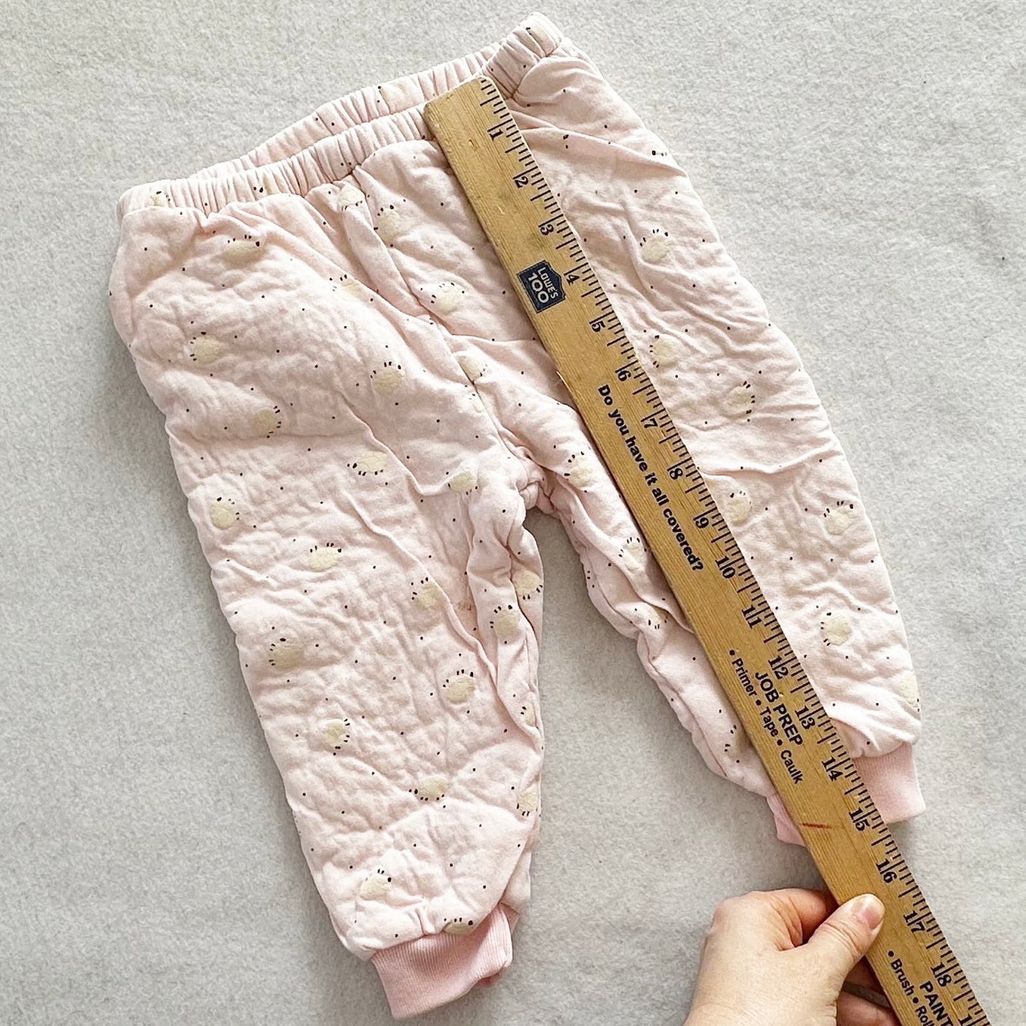 Vintage Flossy Sheep Applique Quilted Sweatshirt Set: 12m - Yellow Clover Vintage Kids Clothes