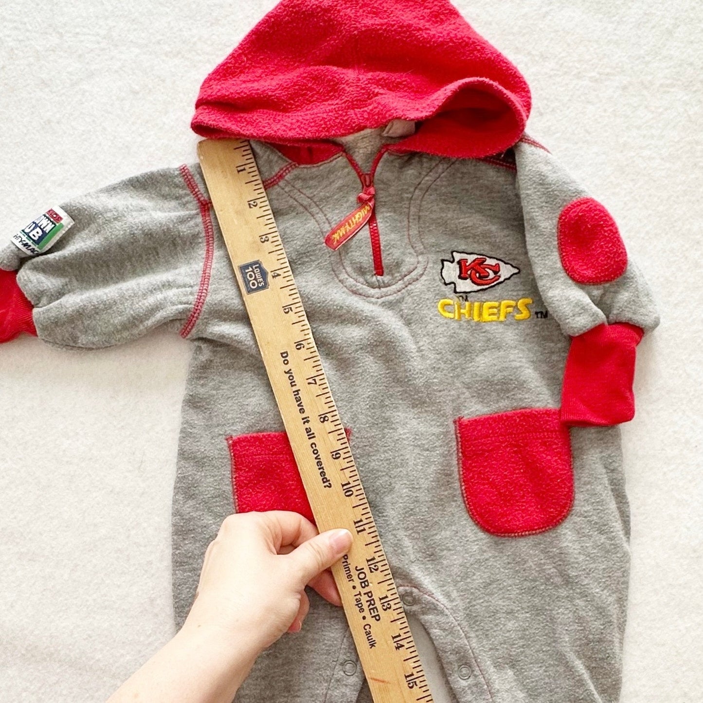 Vintage or Y2K Kansas City Chiefs Sweatshirt Romper: 6m