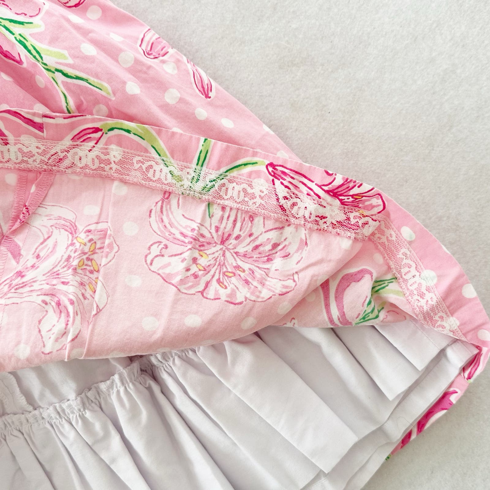 Y2K White Label Lilly Pulitzer Daylily Collared Dress - Yellow Clover Vintage Kids Clothes