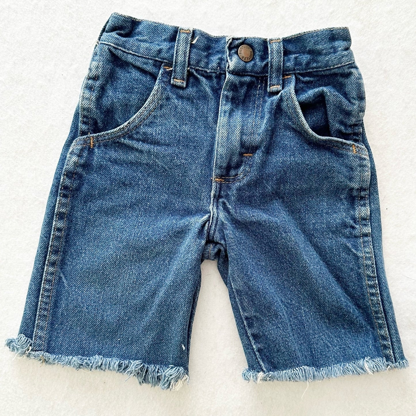 Vintage Rustler Denim Cut Off Shorts: 5T? - Yellow Clover Vintage Kids Clothes