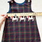 Vintage Kelly’s Kids Boutique Cow Appliqué Plaid Dress: 3T? - Yellow Clover Vintage Kids Clothes