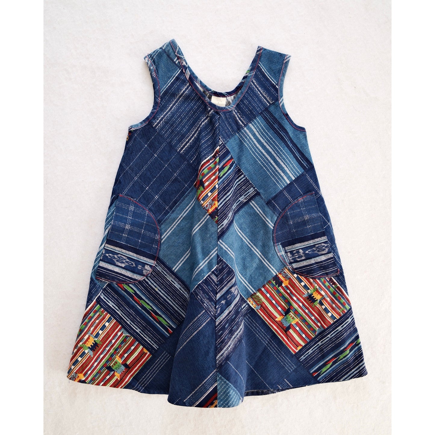 Vintage Patchwork Print Swing Dress: 6y