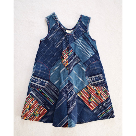 Vintage Patchwork Print Swing Dress: 6y