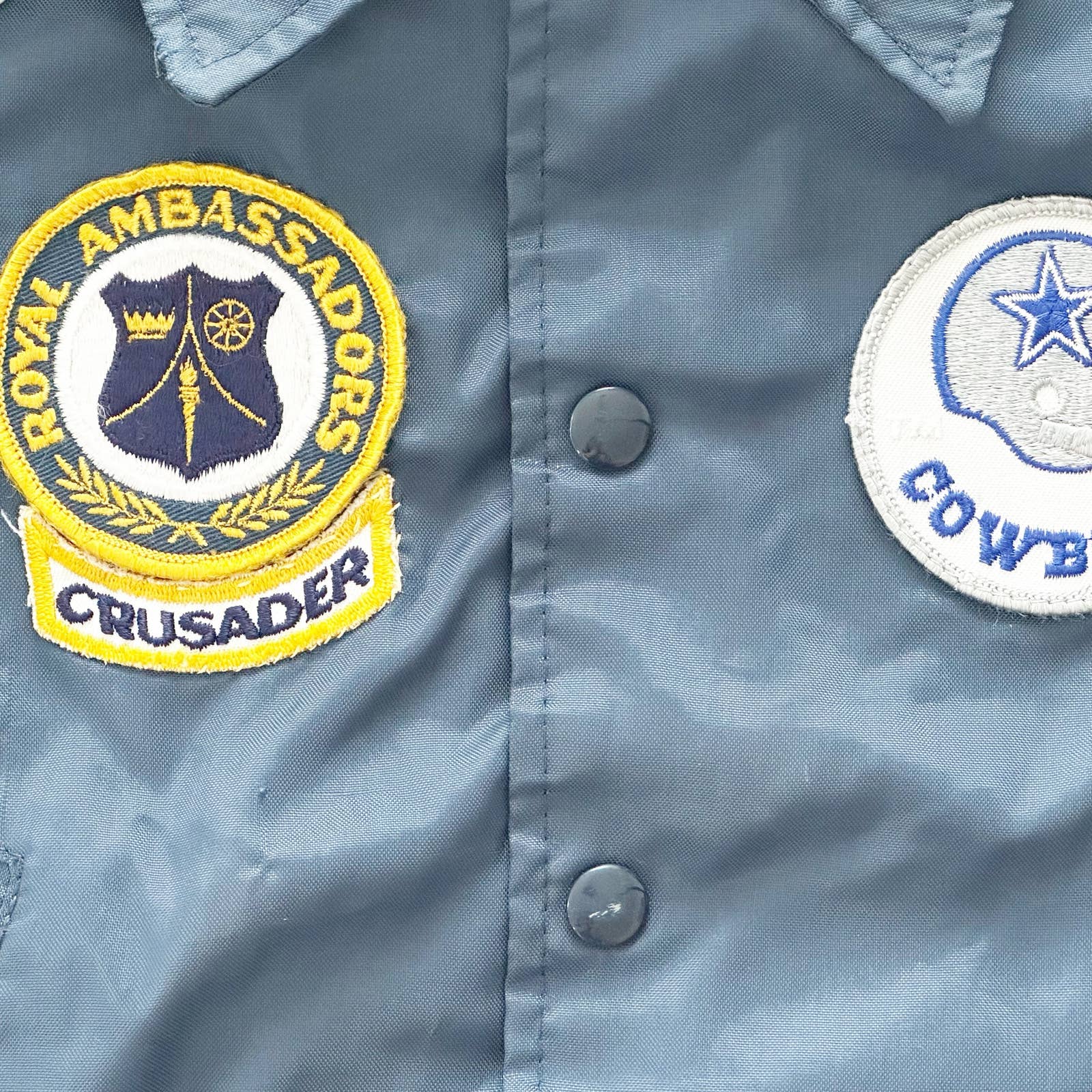 Vintage Sears NFL Dallas Cowboys Nylon Jacket: 6y? - Yellow Clover Vintage Kids Clothes