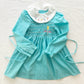 Vintage Polly Flinders Candy Embroidery + Buttons Smocked Dress: 6y