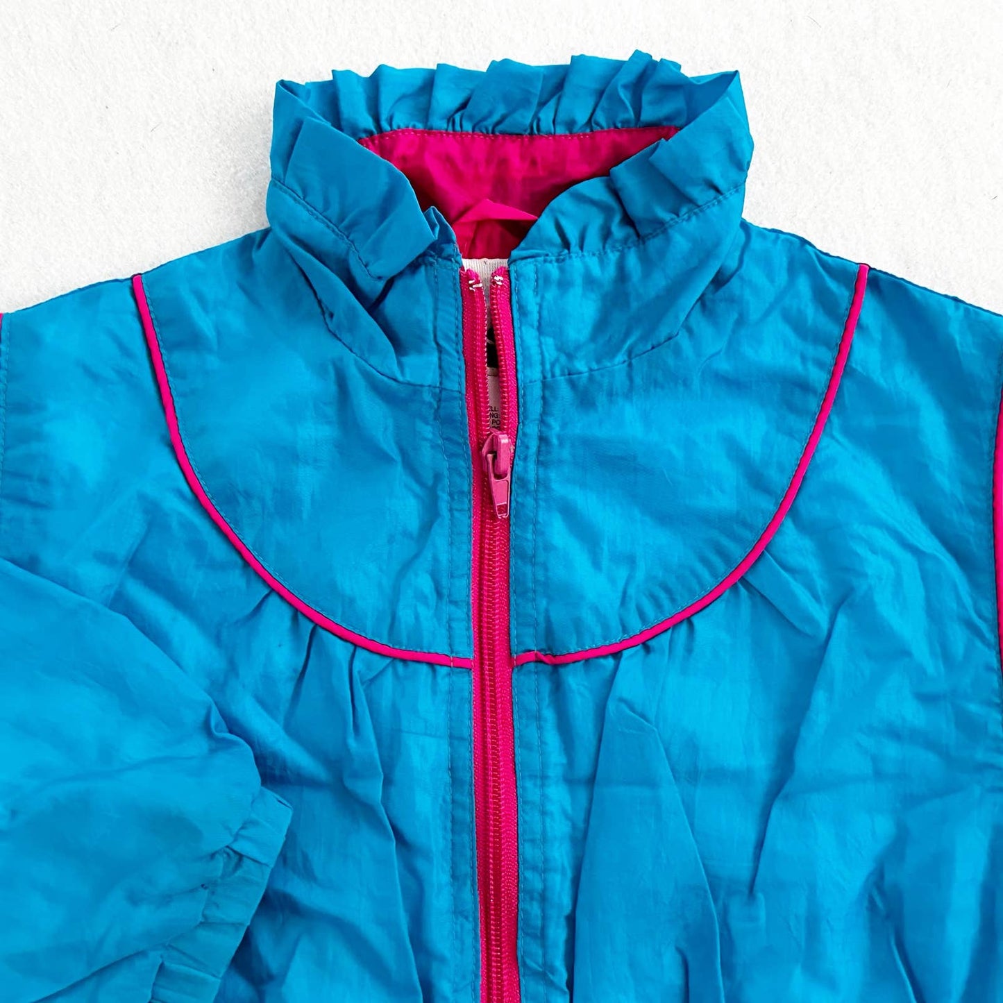 Vintage Active Stuff Ruffle Windbreaker Jacket: 4T - Yellow Clover Vintage Kids Clothes