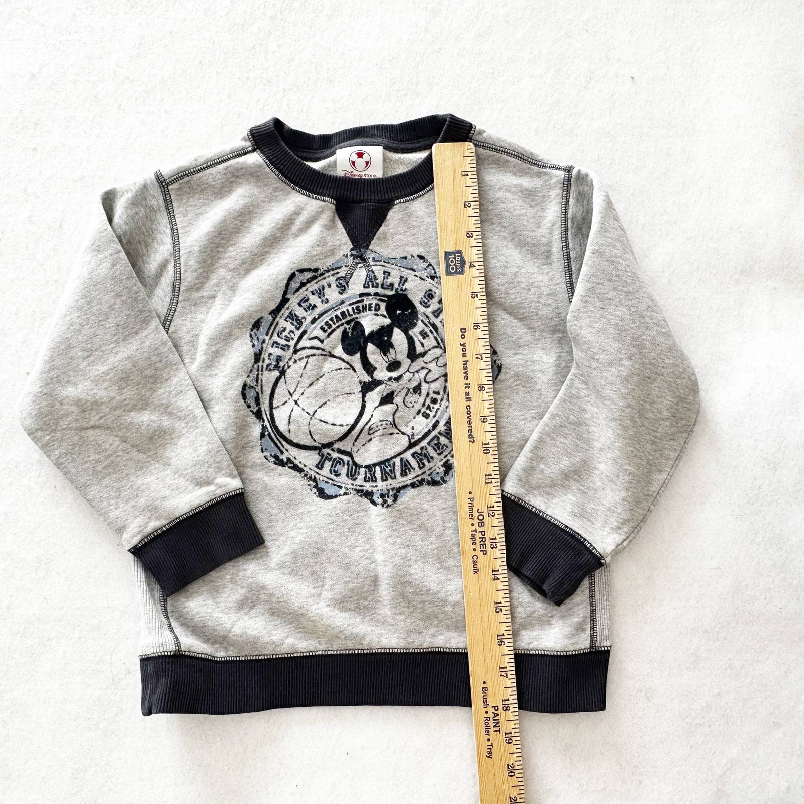 Y2K Disney Store Mickey Basketball Sweatshirt: 5/6y - Yellow Clover Vintage Kids Clothes