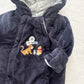 Y2K Disney Baby Pooh Velour Snowsuit Romper