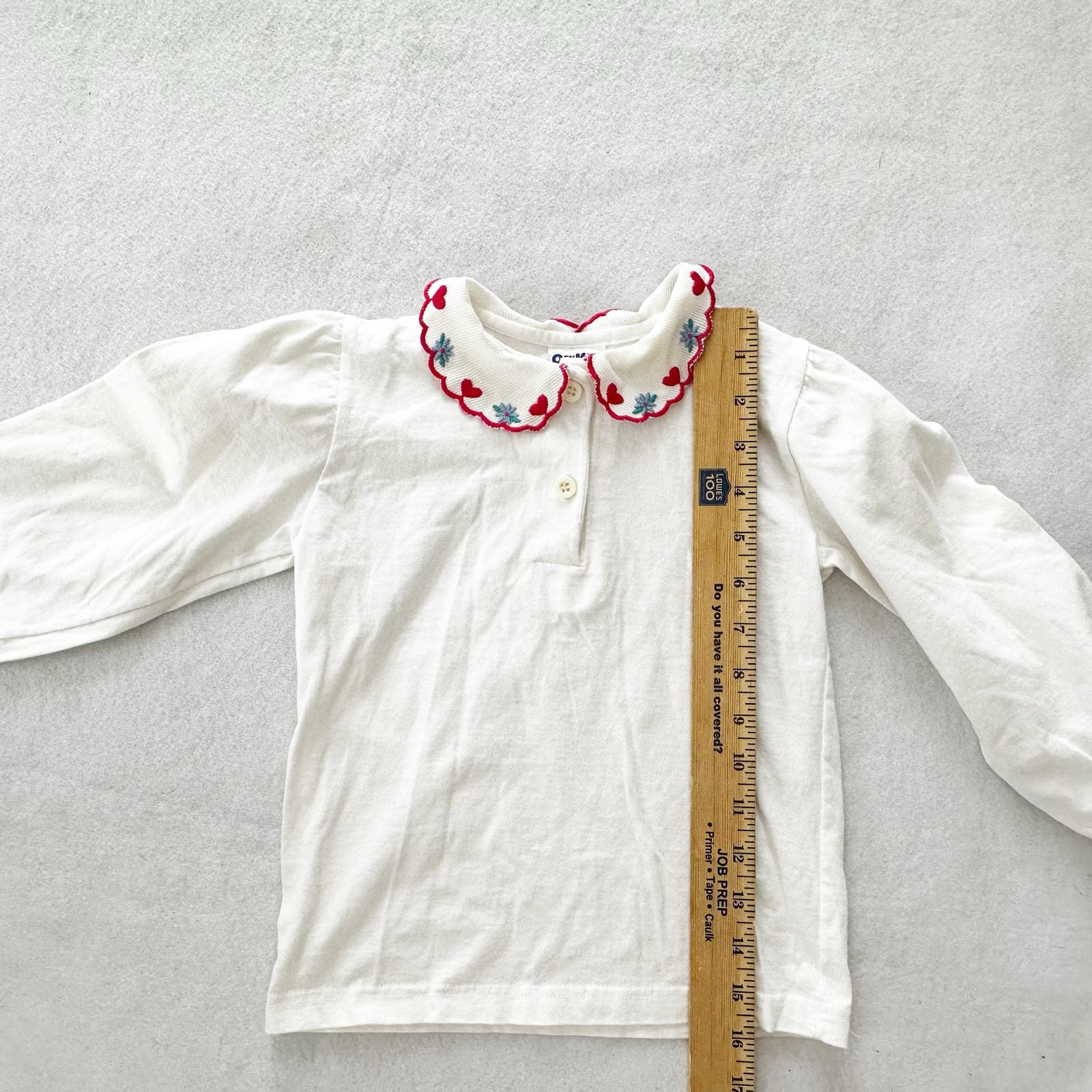 Vintage OshKosh Embroidered Collar Layer Top: 4T - Yellow Clover Vintage Kids Clothes