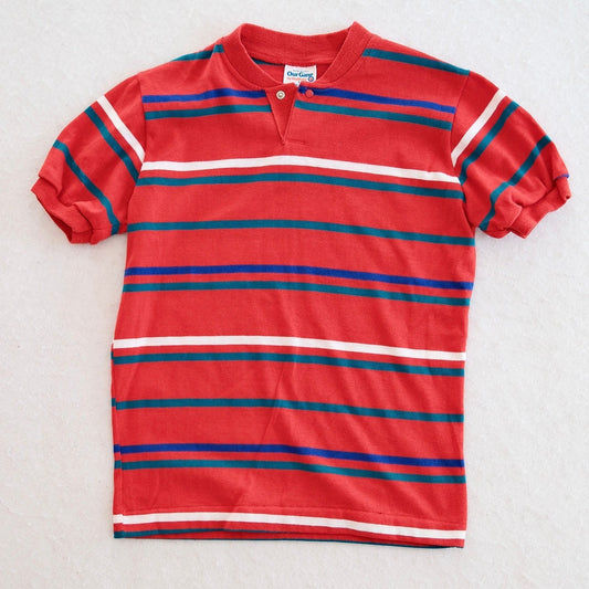 Vintage Healthtex Red Stripe Henley, size 12y?