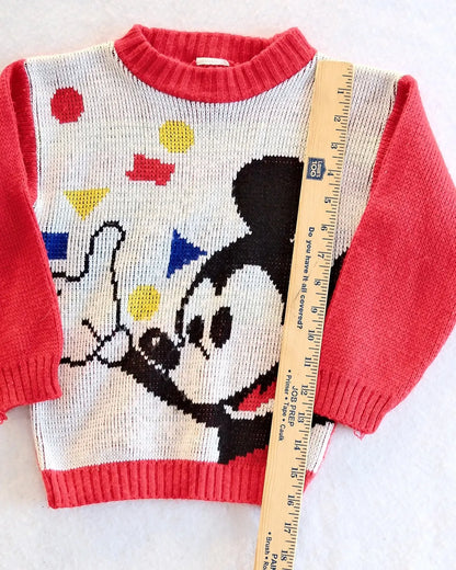 Vintage Mickey Mouse Knit Sweater: 4T?