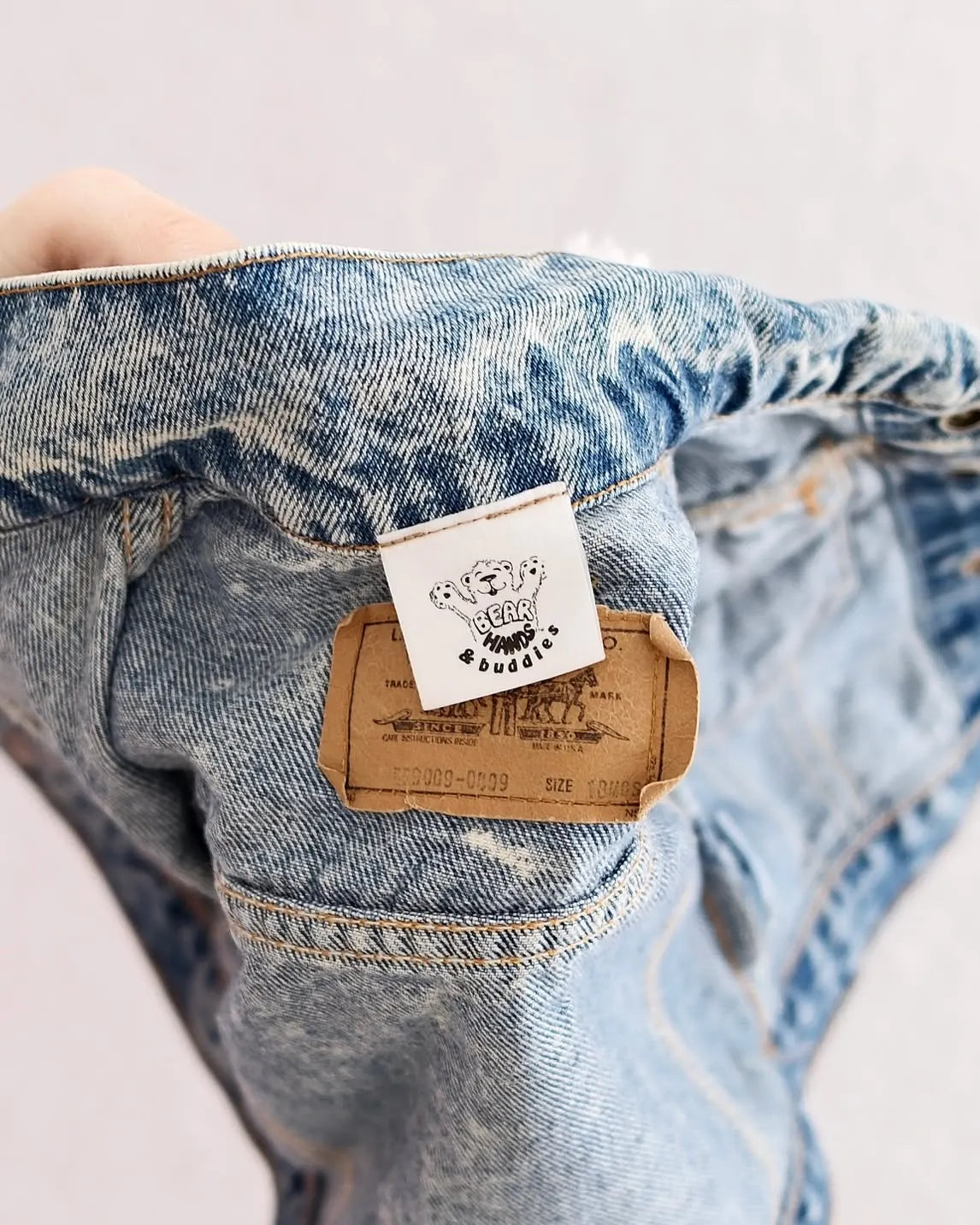 Vintage Levi's Upcycled Acid Wash Jacket: 18m
