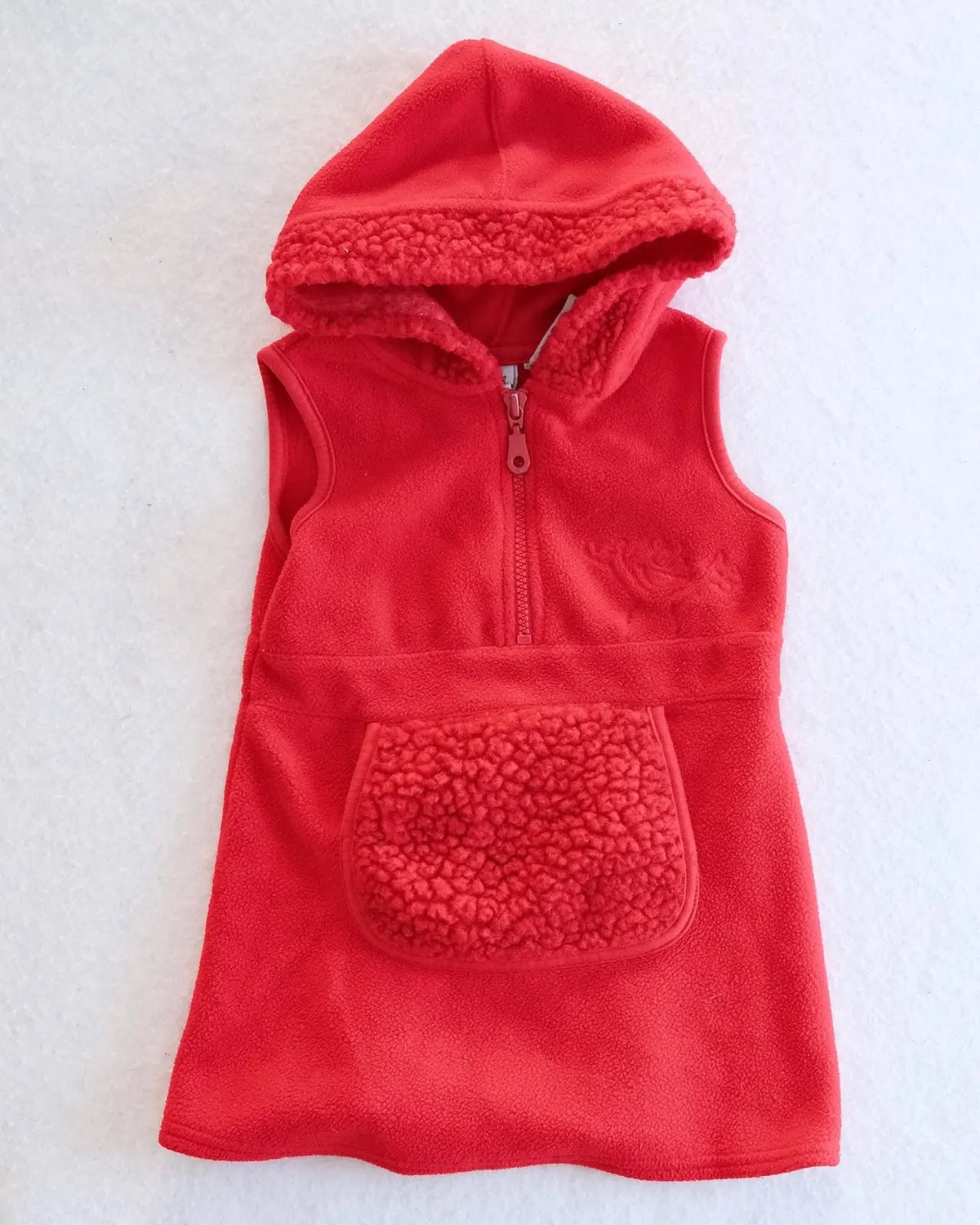 Vintage Sesame Street Elmo Embroidered Fleece Dress: 2T