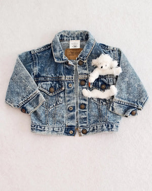 Vintage Levi's Upcycled Acid Wash Jacket: 18m