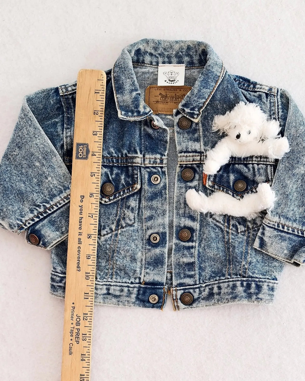 Vintage Levi's Upcycled Acid Wash Jacket: 18m