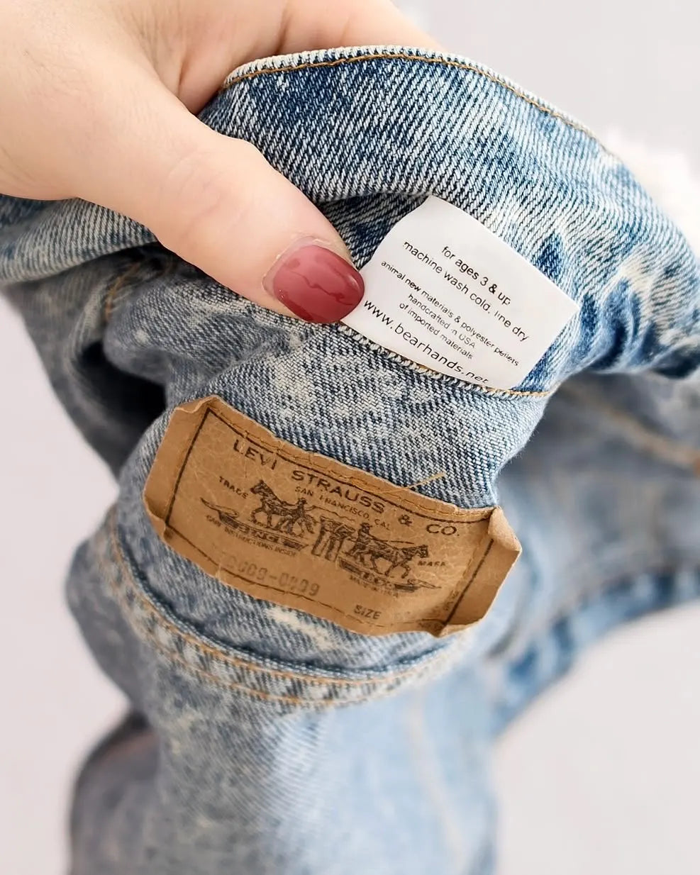 Vintage Levi's Upcycled Acid Wash Jacket: 18m