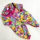 Vintage Rainbow Connection Funky Floral Jumpsuit Romper: 18m? - Yellow Clover Vintage Kids Clothes