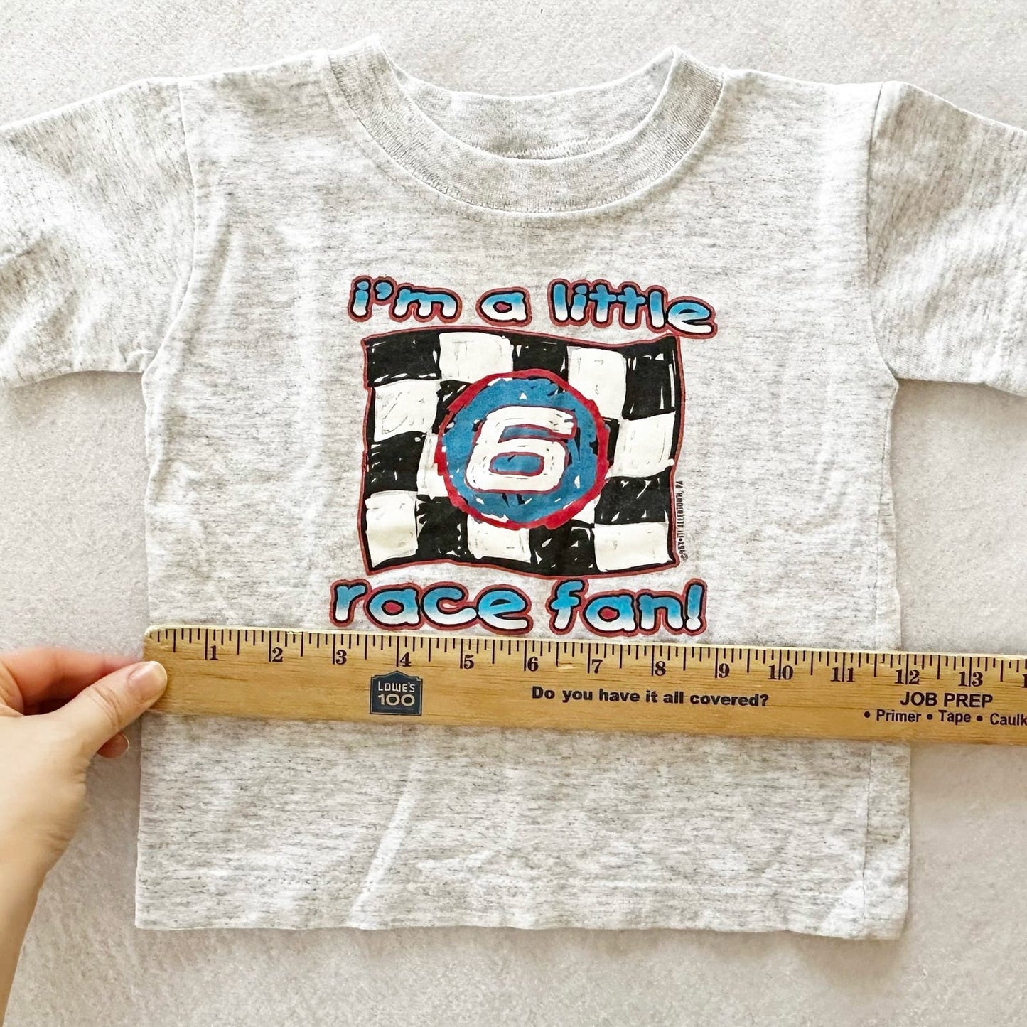 Vintage Racing Flag Kids Tee: 2T? - Yellow Clover Vintage Kids Clothes