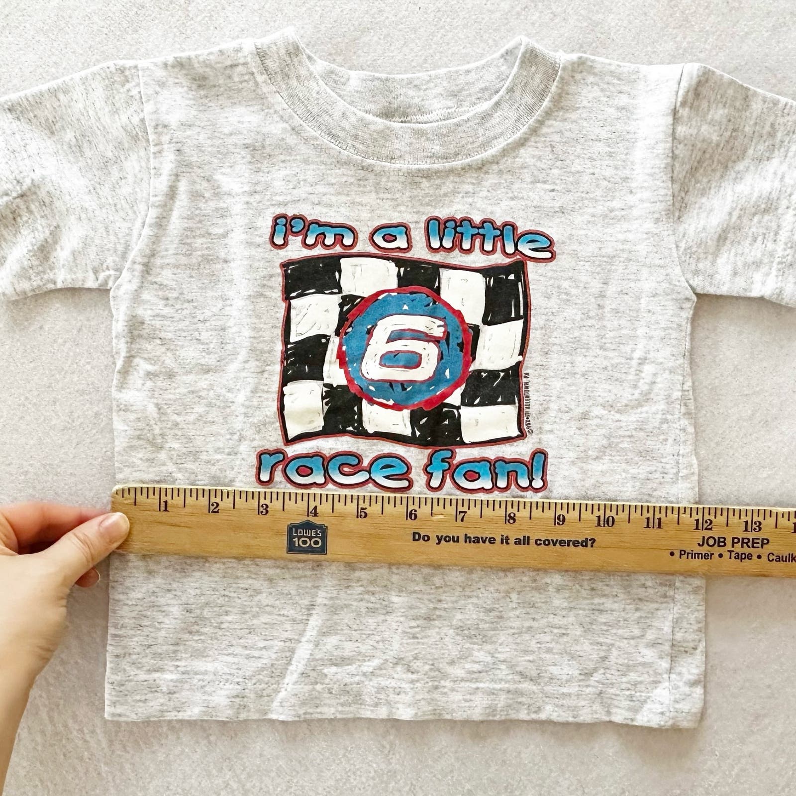Vintage Racing Flag Kids Tee: 2T? - Yellow Clover Vintage Kids Clothes