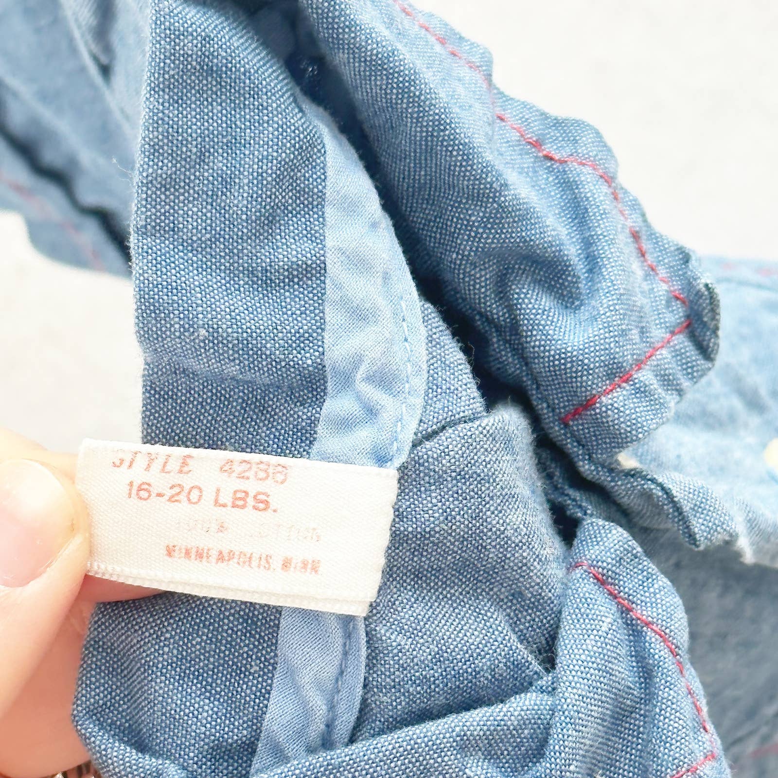 Vintage Wonderalls Deer Chambray Top: 18m? - Yellow Clover Vintage Kids Clothes