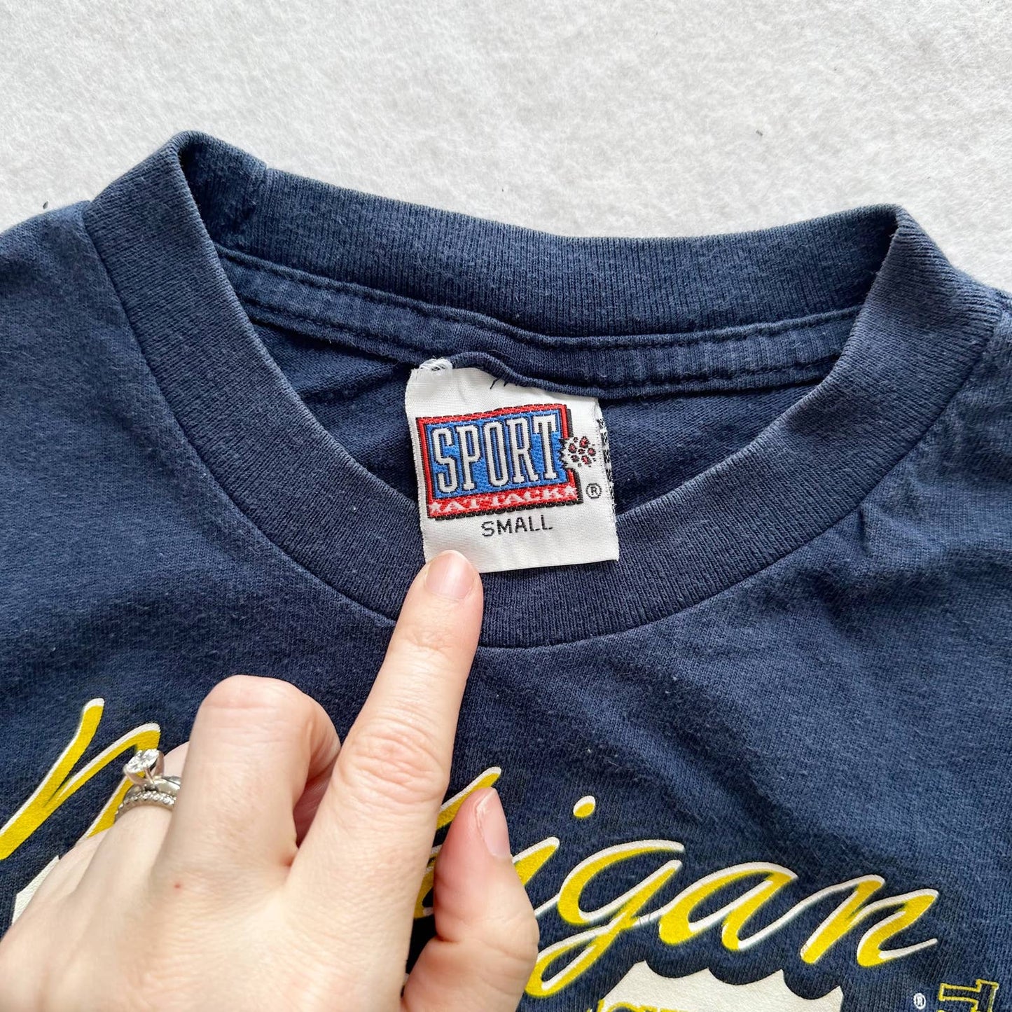 Vintage Michigan Wolverines Graphic Tee: 6/7y? - Yellow Clover Vintage Kids Clothes