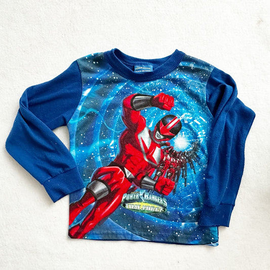 Vintage Power Rangers Time Force Pajama Top: 4T?