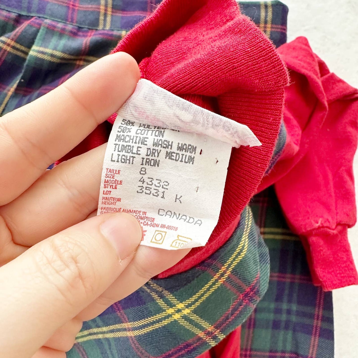 Vintage Young Vibes Tartan Vest and Skirt Set: 6/7y? - Yellow Clover Vintage Kids Clothes