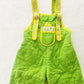 Vintage Quilted Floral Green Romper: 12m? - Yellow Clover Vintage Kids Clothes