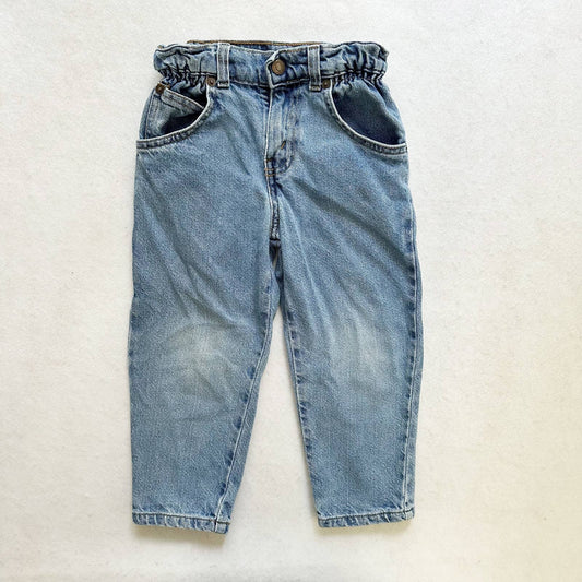 Vintage Levi’s Cinch Waist Orange Tab Medium Wash Jeans: 4T - Yellow Clover Vintage Kids Clothes