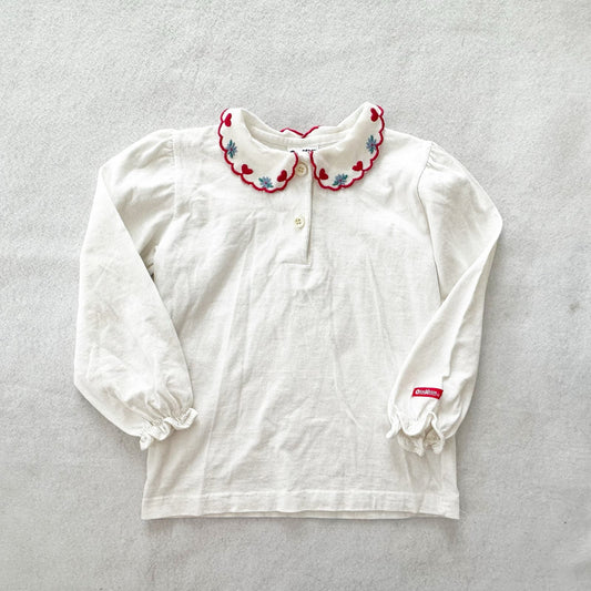 Vintage OshKosh Embroidered Collar Layer Top: 4T