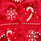 Y2K Savannah Candy Cane Embellished Cardigan: 4T - Yellow Clover Vintage Kids Clothes
