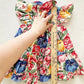 Vintage Cuties By Judy Floral Ruffle Dress: 2T