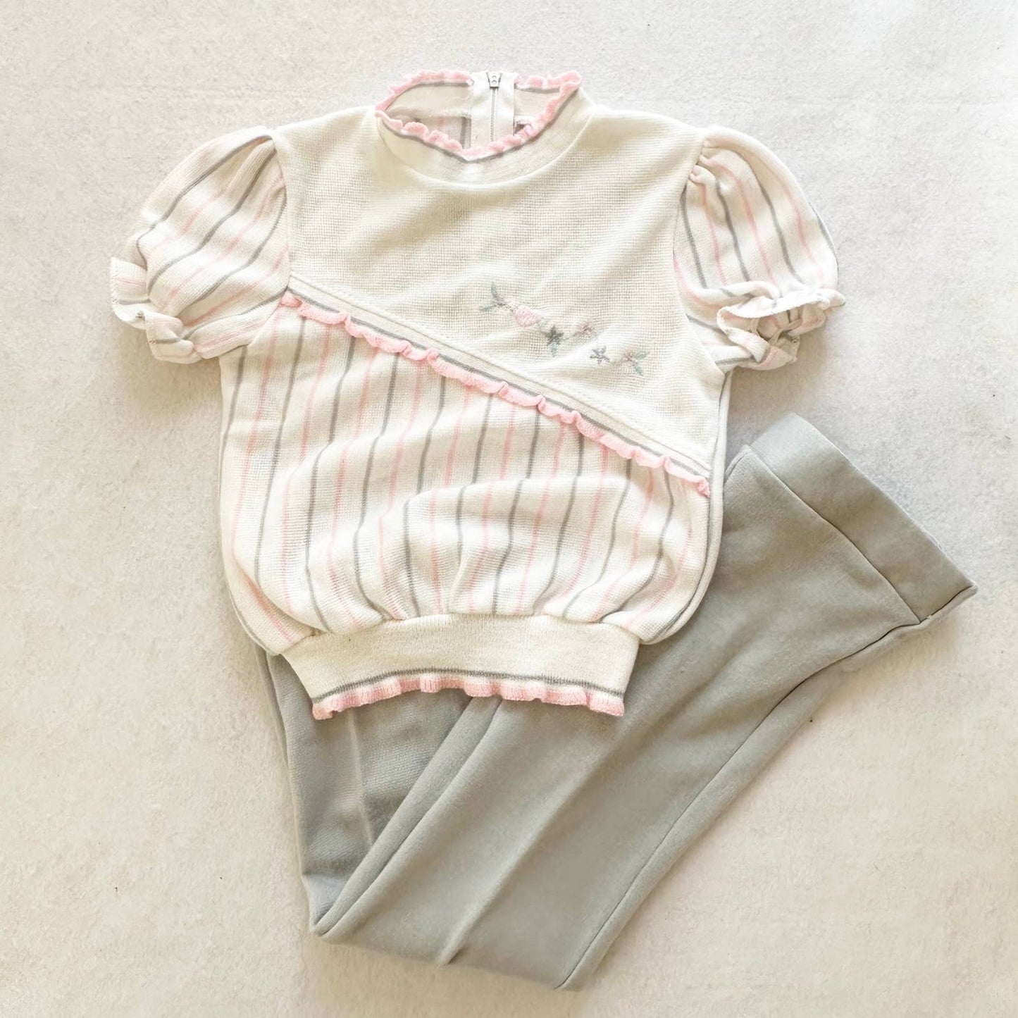 Vintage Bull Frog Knits Sweater Knit Set: 5T? - Yellow Clover Vintage Kids Clothes