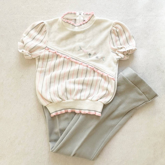 Vintage Bull Frog Knits Sweater Knit Set: 5T? - Yellow Clover Vintage Kids Clothes