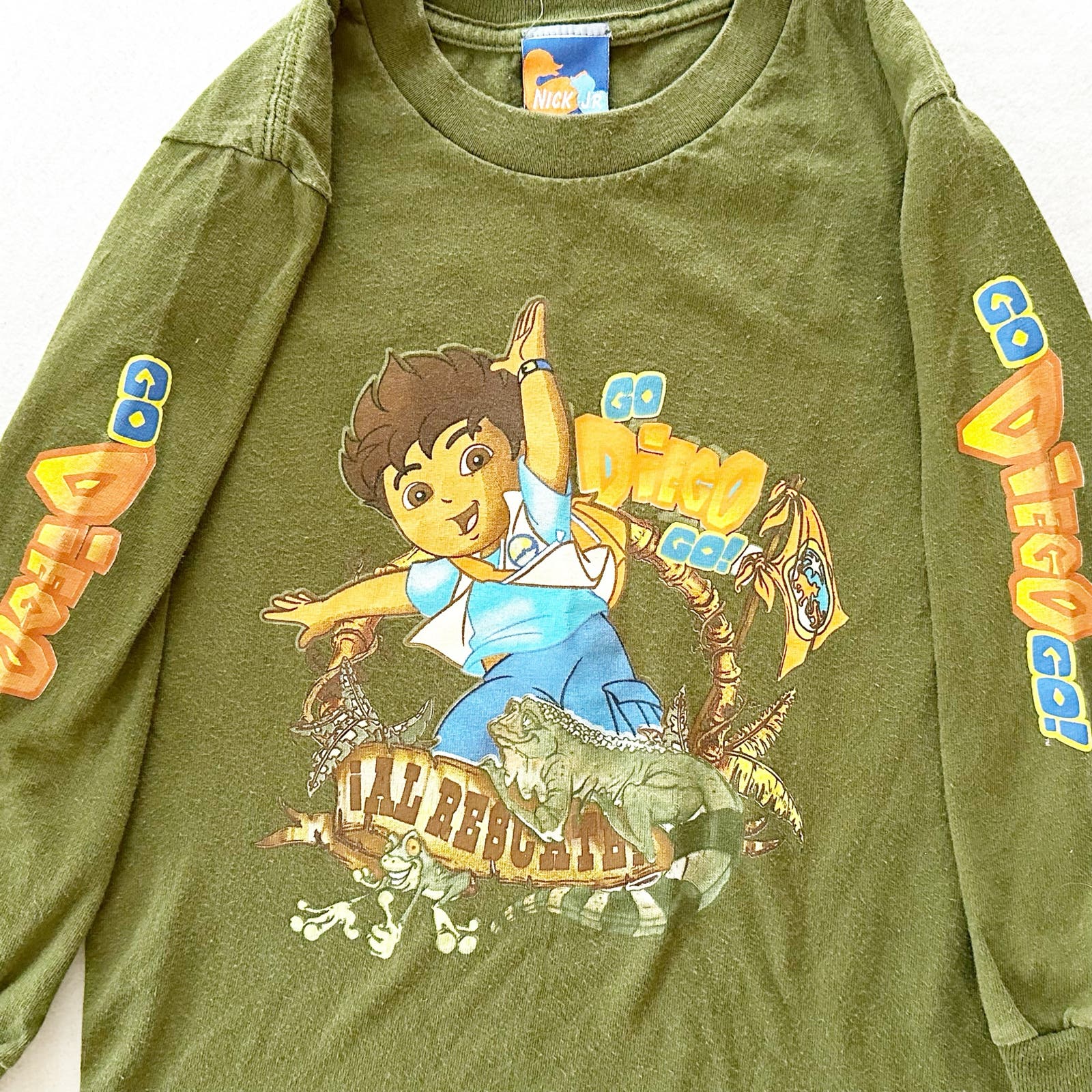 Y2K Go Diego Go Graphic Tee: 5T - Yellow Clover Vintage Kids Clothes