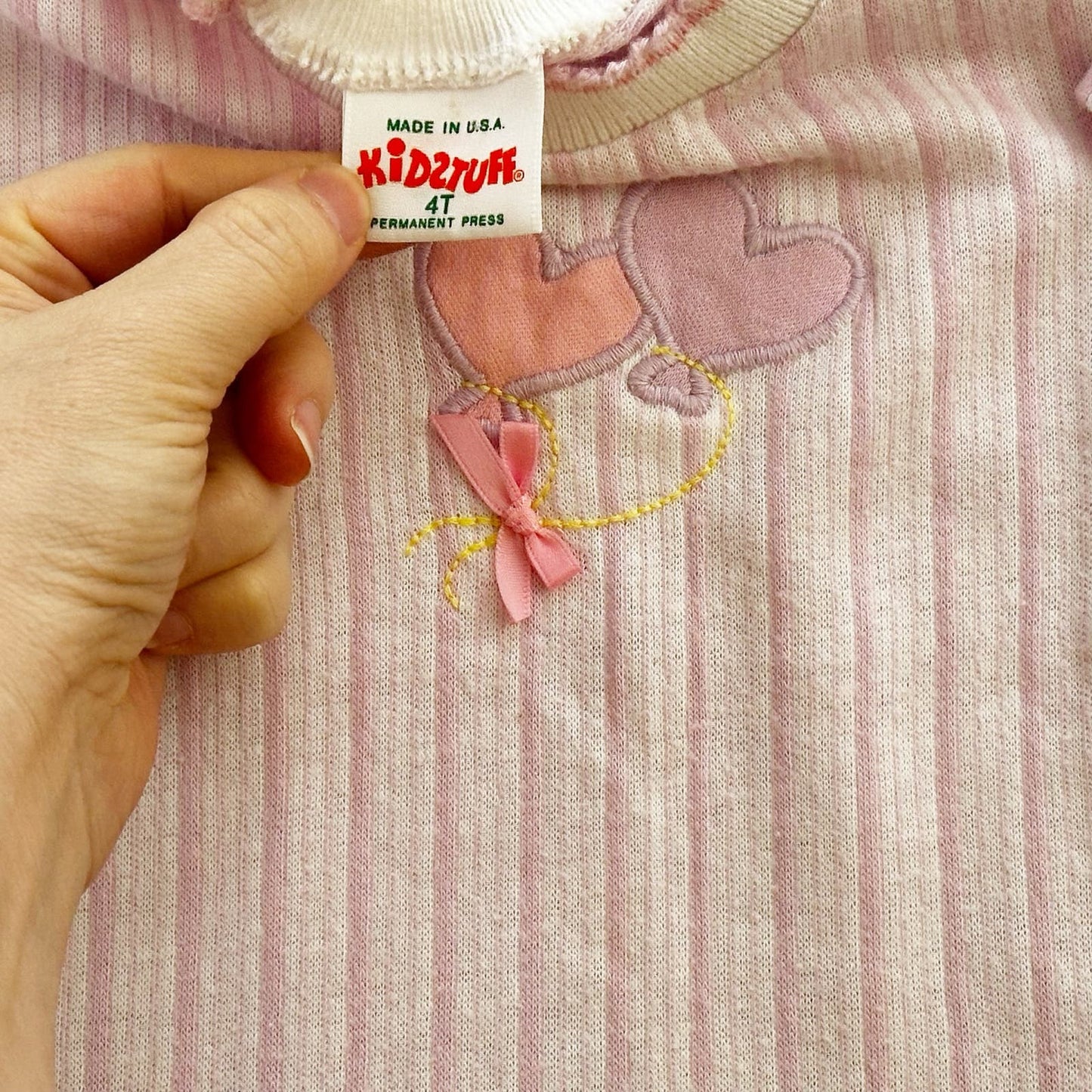 Vintage Bundle of Girls Ribbed Tops: 3T? - Yellow Clover Vintage Kids Clothes