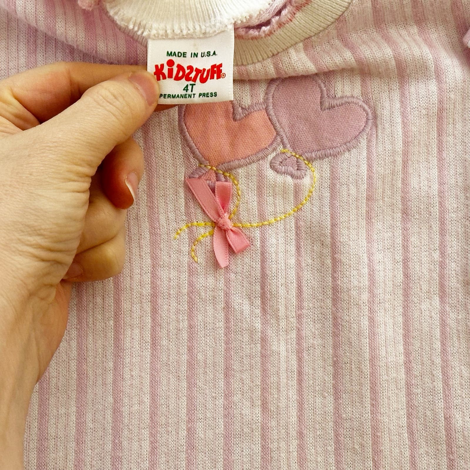 Vintage Bundle of Girls Ribbed Tops: 3T? - Yellow Clover Vintage Kids Clothes