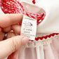 Vintage Cherry Gingham Pinafore Dress: 12m - Yellow Clover Vintage Kids Clothes