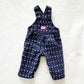 Vintage OshKosh Bunny Hearts Homespun Overalls: 18m - Yellow Clover Vintage Kids Clothes