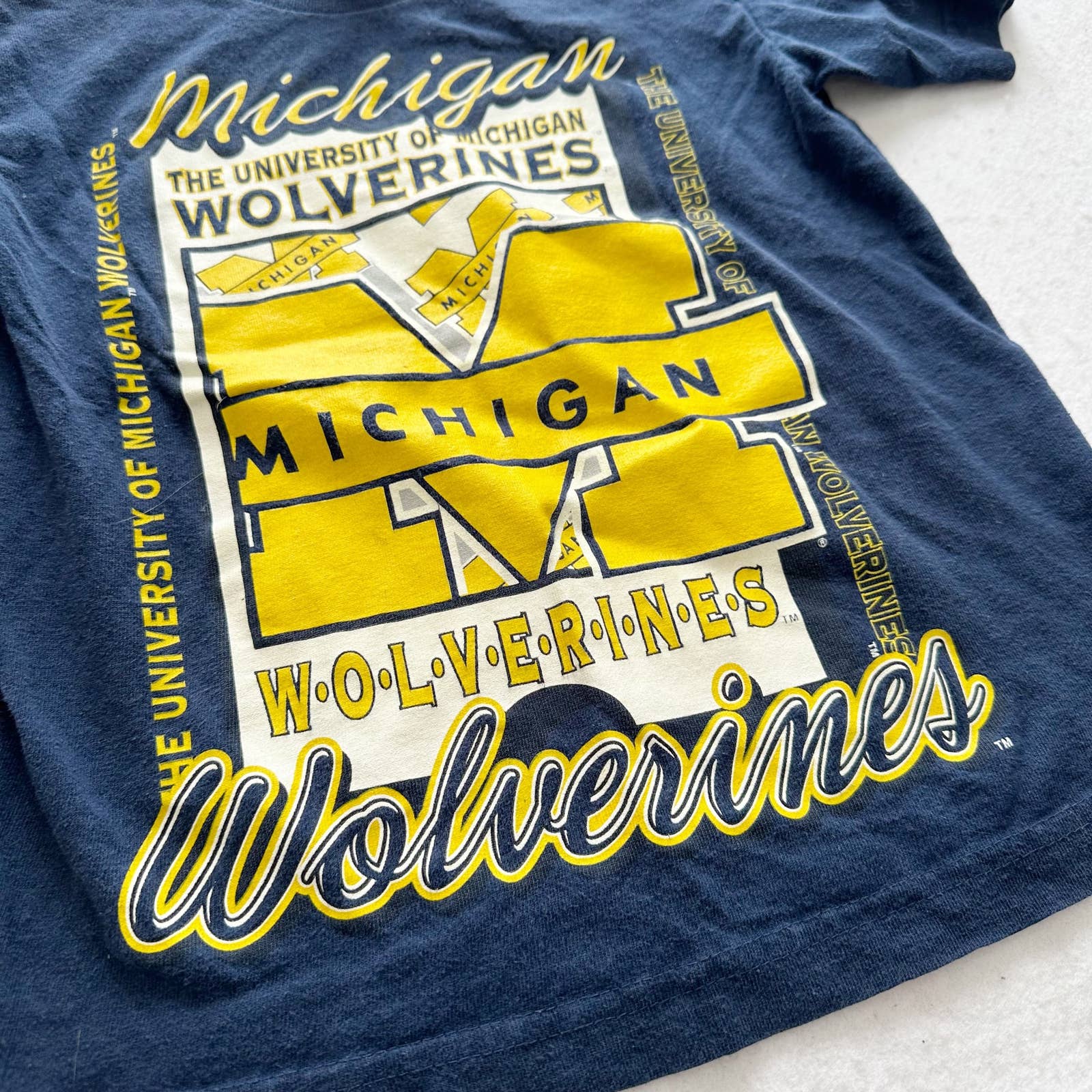 Vintage Michigan Wolverines Graphic Tee: 6/7y? - Yellow Clover Vintage Kids Clothes
