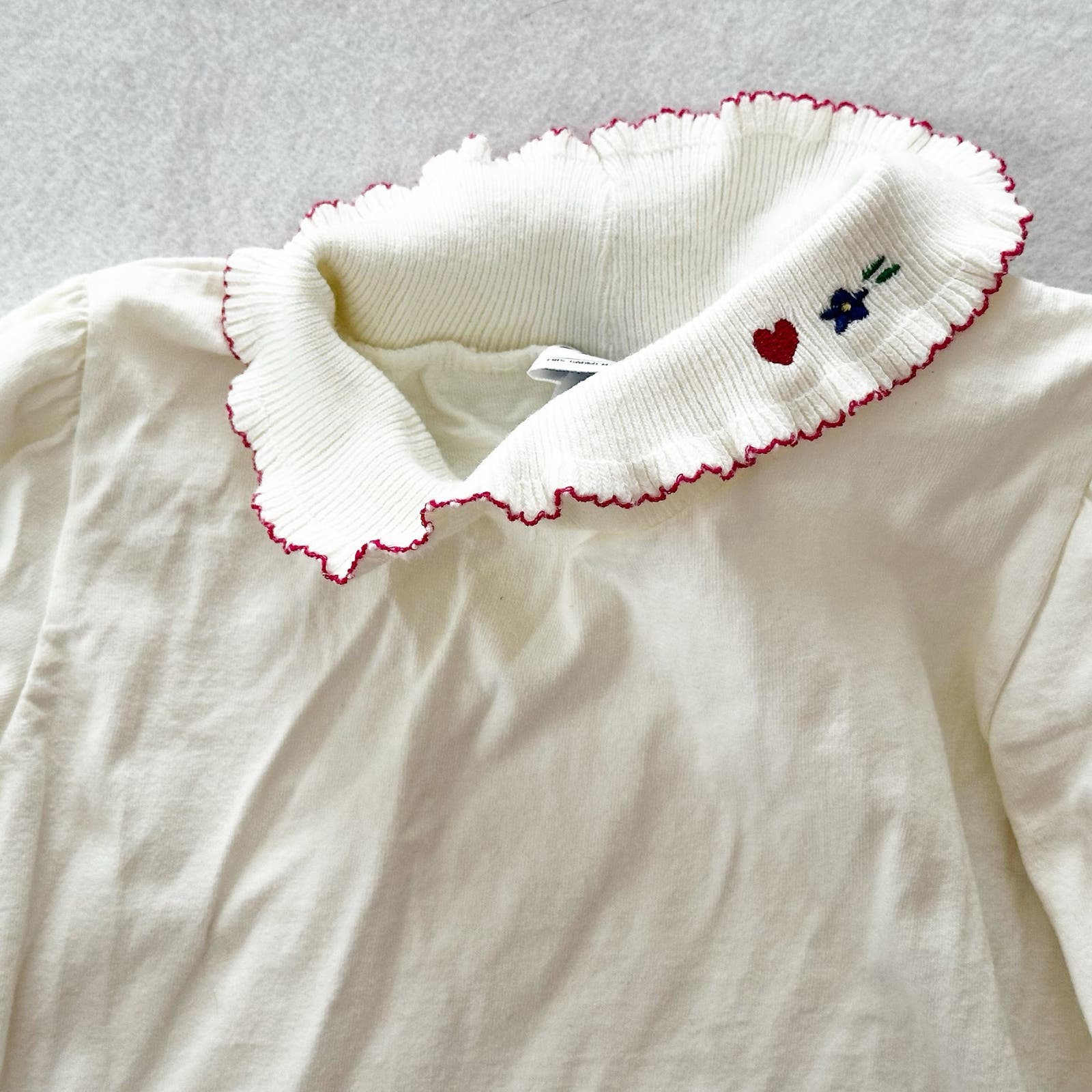 Vintage OshKosh Embroidered Turtleneck Layer Top: 4T - Yellow Clover Vintage Kids Clothes