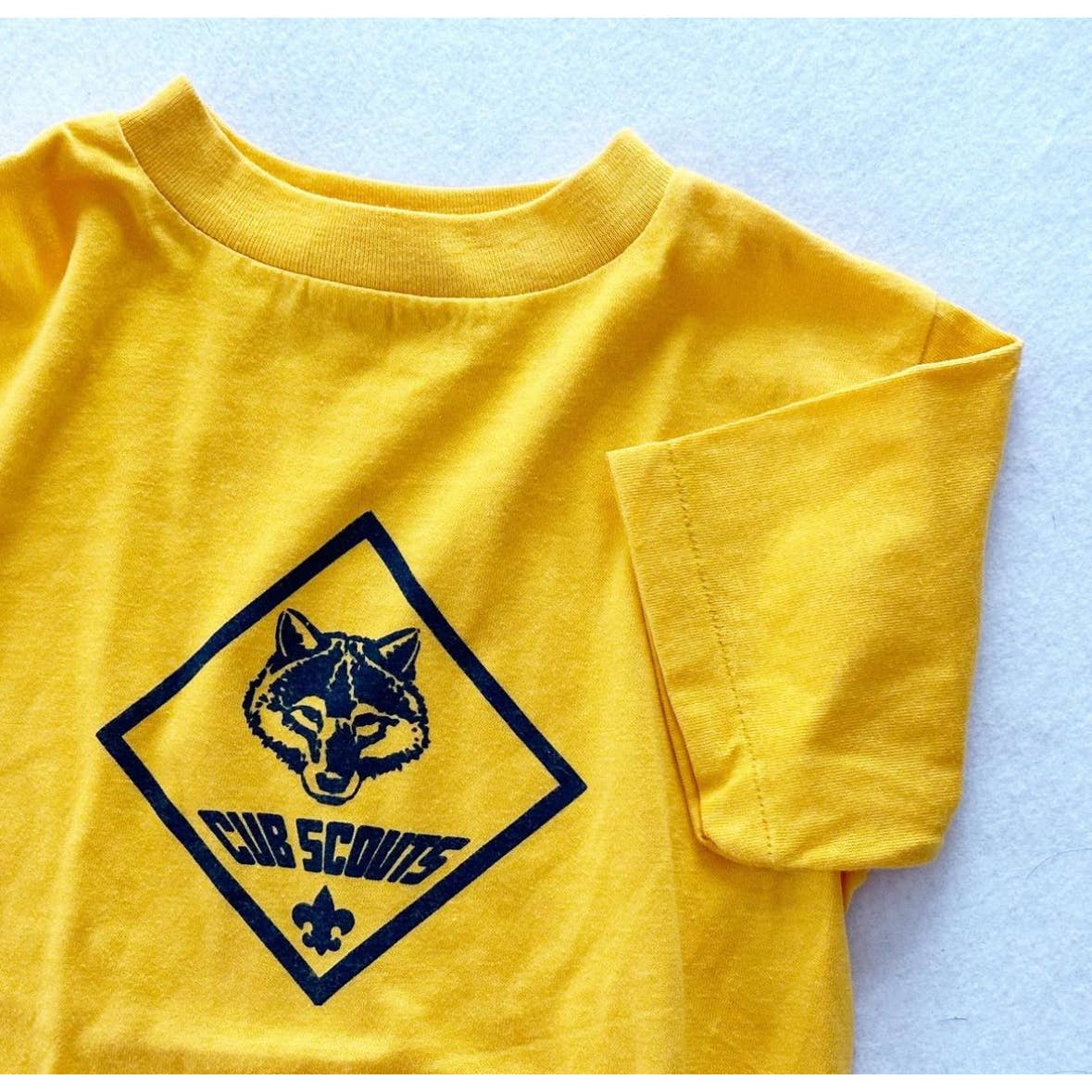 Vintage Cub Scouts Single Stitch Tee: 7/8y? - Yellow Clover Vintage Kids Clothes