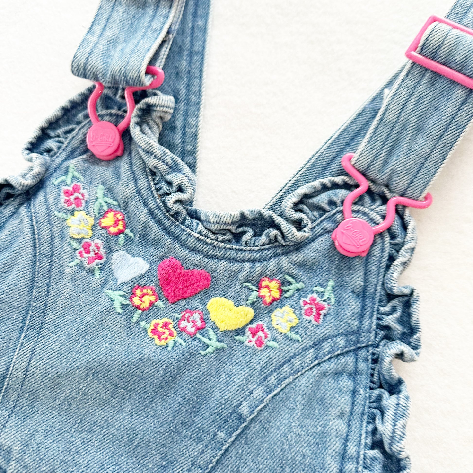 Vintage O-Girl Culotte Shortalls: 6y - Yellow Clover Vintage Kids Clothes