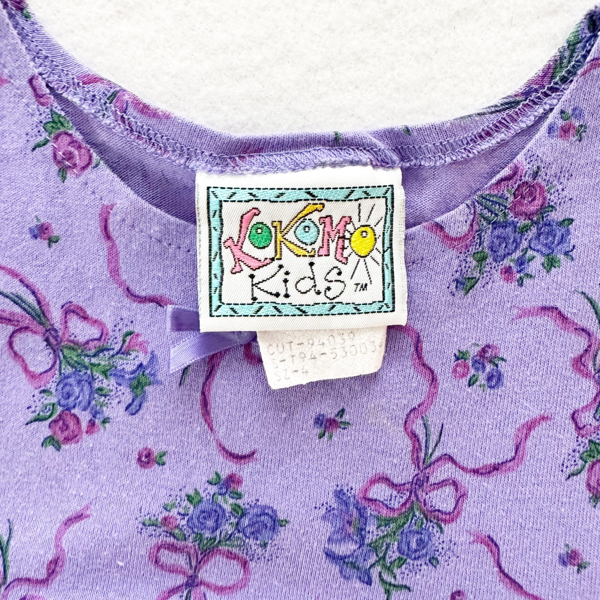 Vintage Kokomo Kids Floral Bouquet Print Dress: 2-4T? - Yellow Clover Vintage Kids Clothes