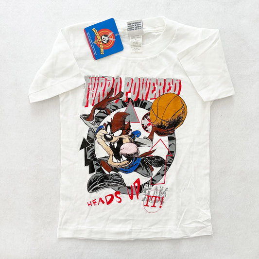 Vintage Looney Tunes Taz Basketball Tee: 6y - Yellow Clover Vintage Kids Clothes