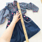 Vintage OshKosh Plaid Denim Skirtall Set: 4T/5T - Yellow Clover Vintage Kids Clothes
