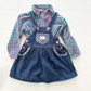 Vintage OshKosh Plaid Denim Skirtall Set: 4T/5T - Yellow Clover Vintage Kids Clothes
