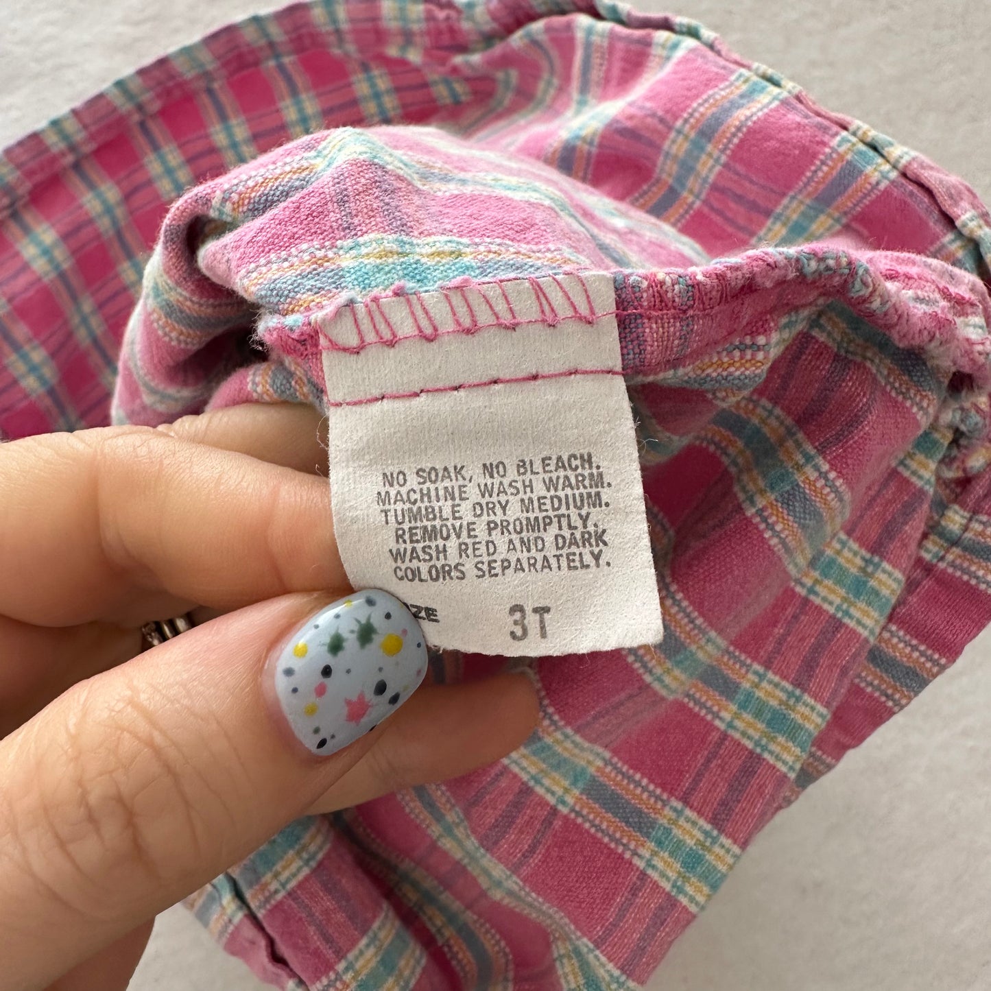 Vintage OshKosh Seersucker Plaid Skirtall: 2T?